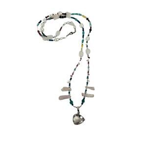 Long Gemstone Rose Quartz Pendant Runway Worthy Necklace